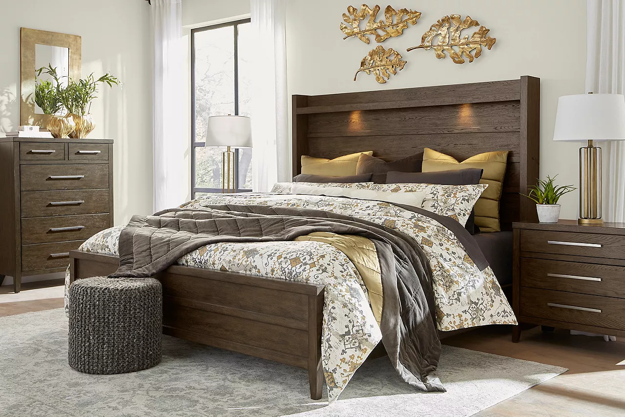 Ridgewood panel bed in a room scene